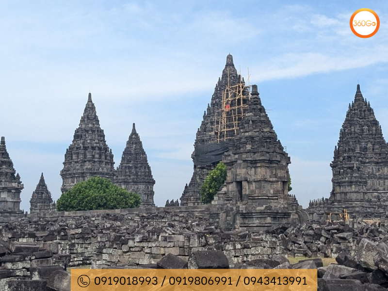 Prambanan trong quá trình phục dựng - Du lịch 360Go 